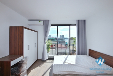 A new penthouse studio with panoramic lake view and contemmporary interior for rent 